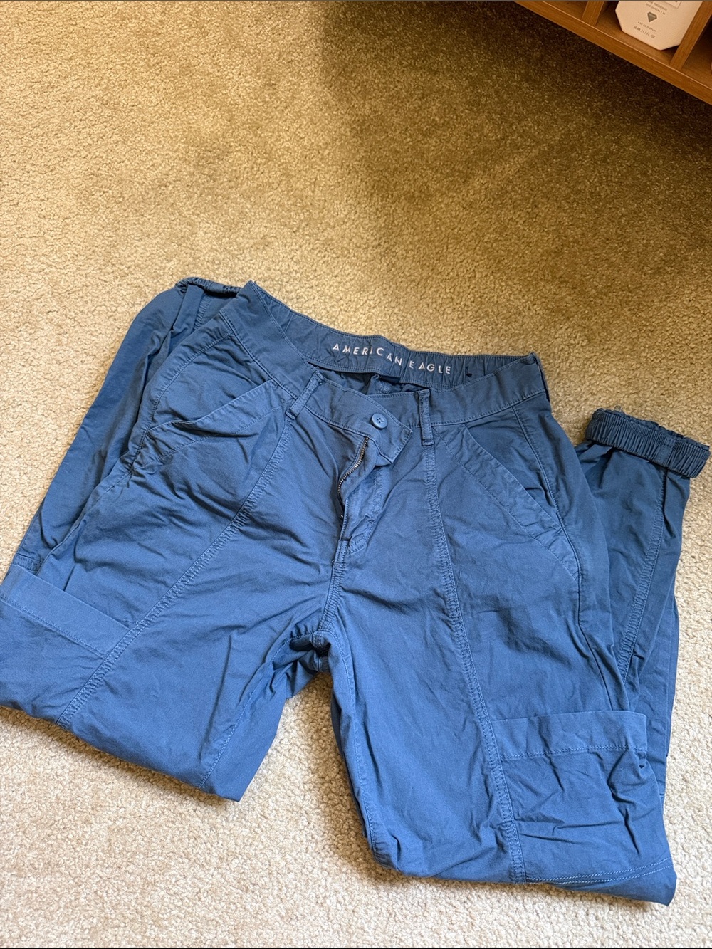 American Eagle Outfitters Dusty Blue Cargo Jogger Pants